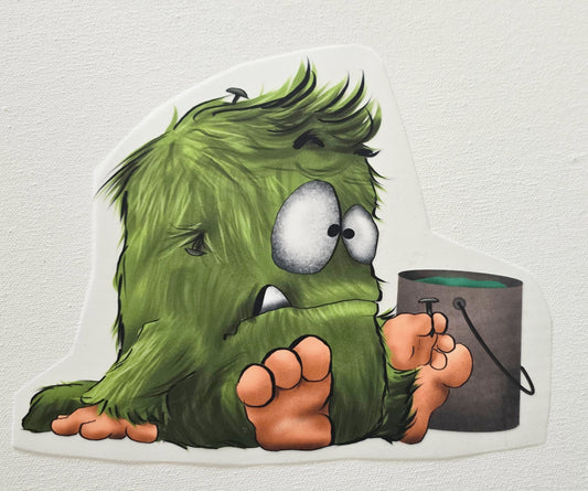 XL Bügelbild Kruegerhausdesign Happy Handerker Monster