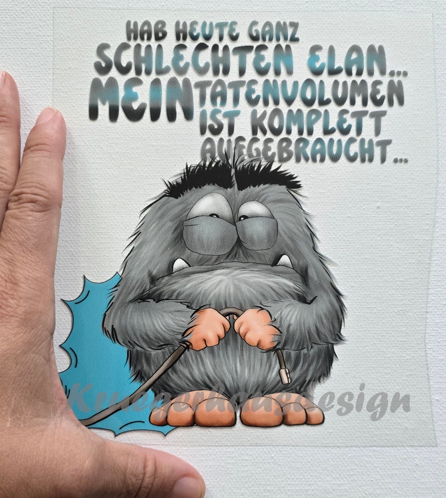 Rub on, UV Folienaufkleber, Monster, Hab heute ganz schlechten Elan... Mein Tatenvolumen ist komplett aufgebraucht...