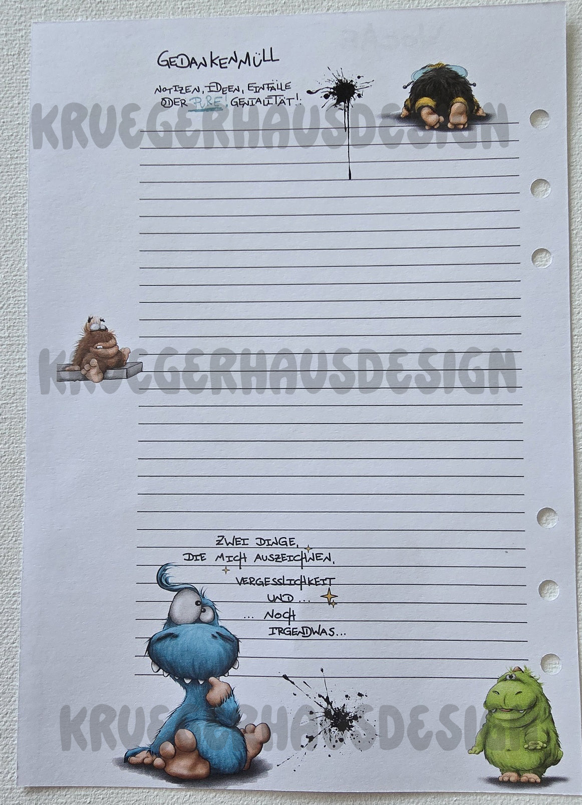 Undatierter Wochenplaner – Journal Refill Design 3 | 12 oder 25 Wochen