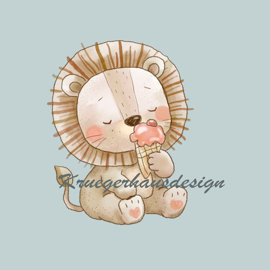 Handgezeichnetes PNG-Motiv – digitaler Sofortdownload, LoveLeo 1