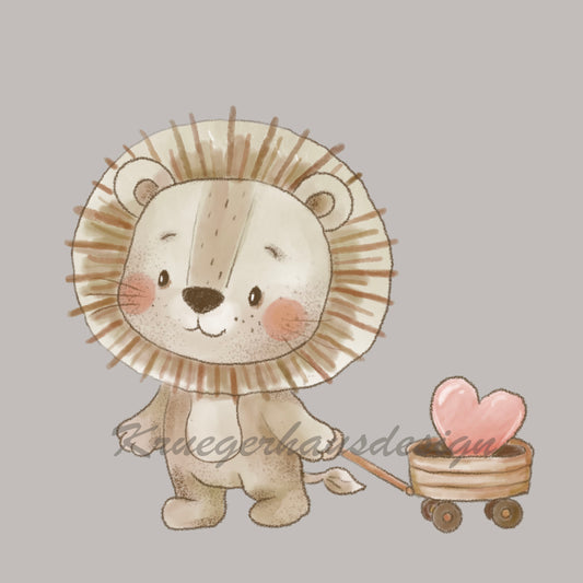 Handgezeichnetes PNG-Motiv – digitaler Sofortdownload, LoveLeo 2