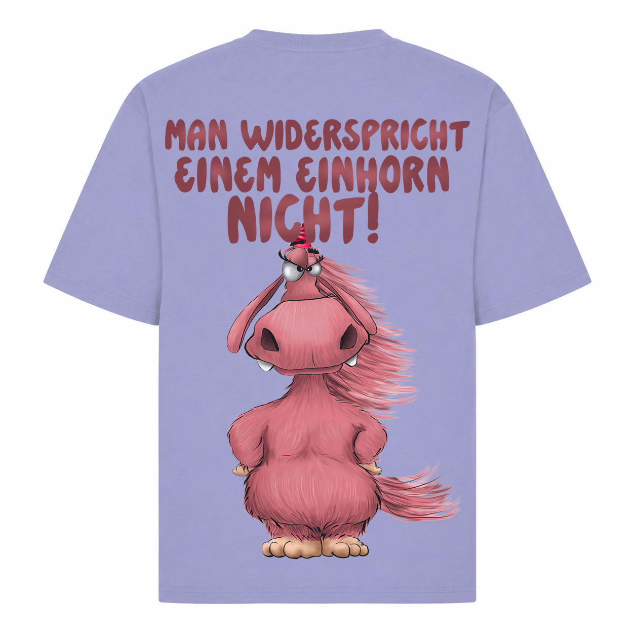 FINAL SALE T-Shirt Gr. XL Flieder – „Man widerspricht einem Einhorn nicht“ – Kruegerhausdesign