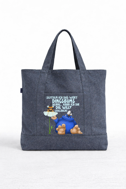 Dingsbums Tote Bag – Nachhaltige Canvas Tasche mit Reißverschluss & Spruch, limitiert nur für April
