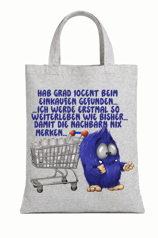 10 Cent gefunden Tasche – Lustige Baumwoll Einkaufstasche mit Spruch, limitierte April Edition