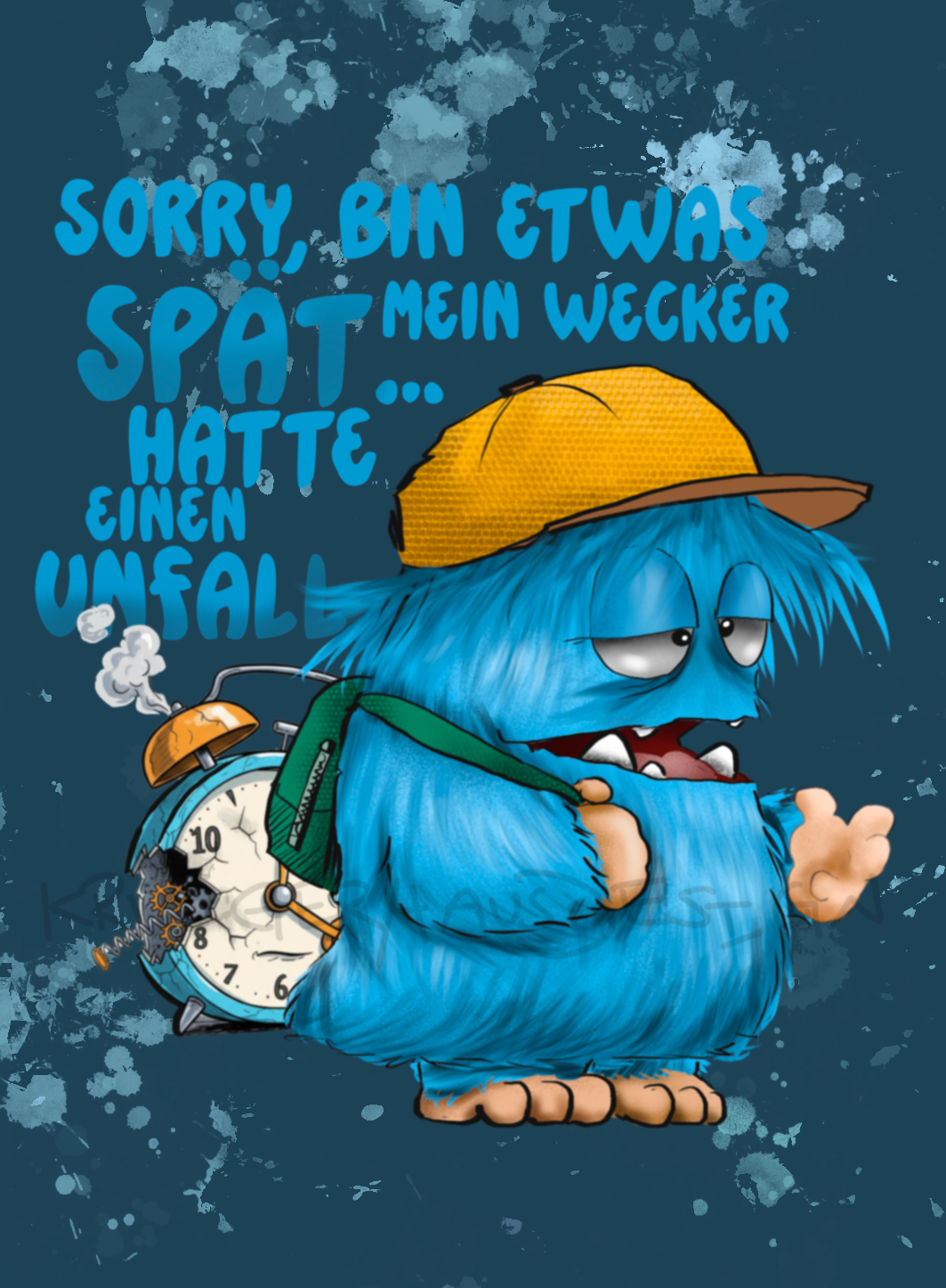 Premium Kuscheldecke, superweich, 150 x 200cm, Kruegerhausdesign Monster, Sorry, bin etwas spät... mein Wecker hatte einen Unfall...