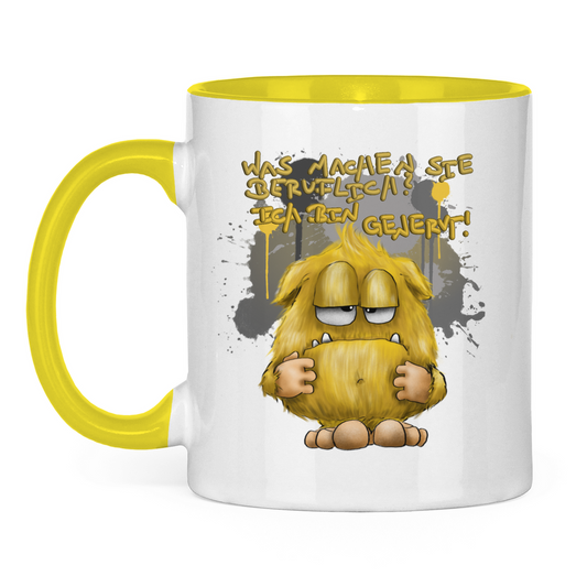 Tasse zweifarbig Was machen Sie beruflich? Ich bin genervt!