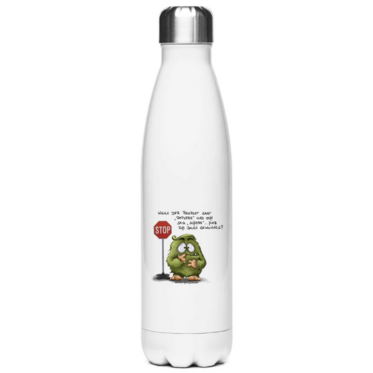 Edelstahl-Thermoflasche Wenn der Polizist sagt "Papiere" und ich sag "Schere"...