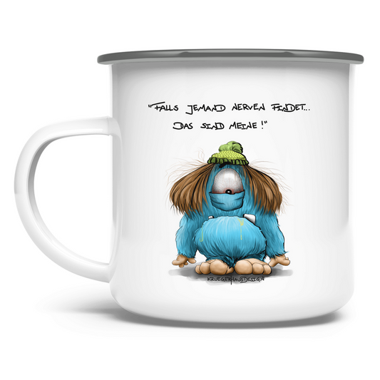 Emaille Tasse Falls jemand Nerven findet. Das sind meine!