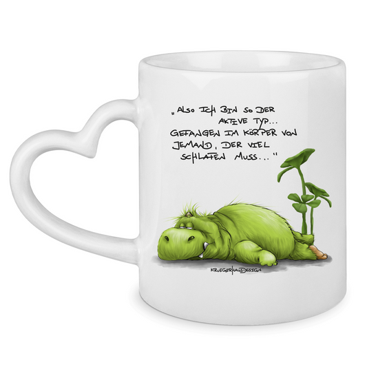Tasse mit Herzhenkel alsoichbinsoderaktivetyp