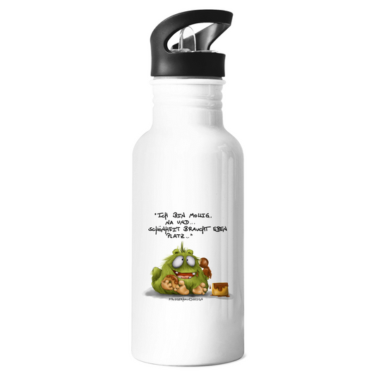 Edelstahl-Trinkflasche Ich bin mollig, na und... Schönheit braucht eben Platz!