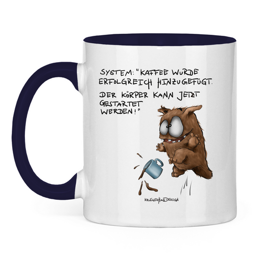 Tasse zweifarbig System:"Kaffee wurde erfolgreich hinzugefügt...