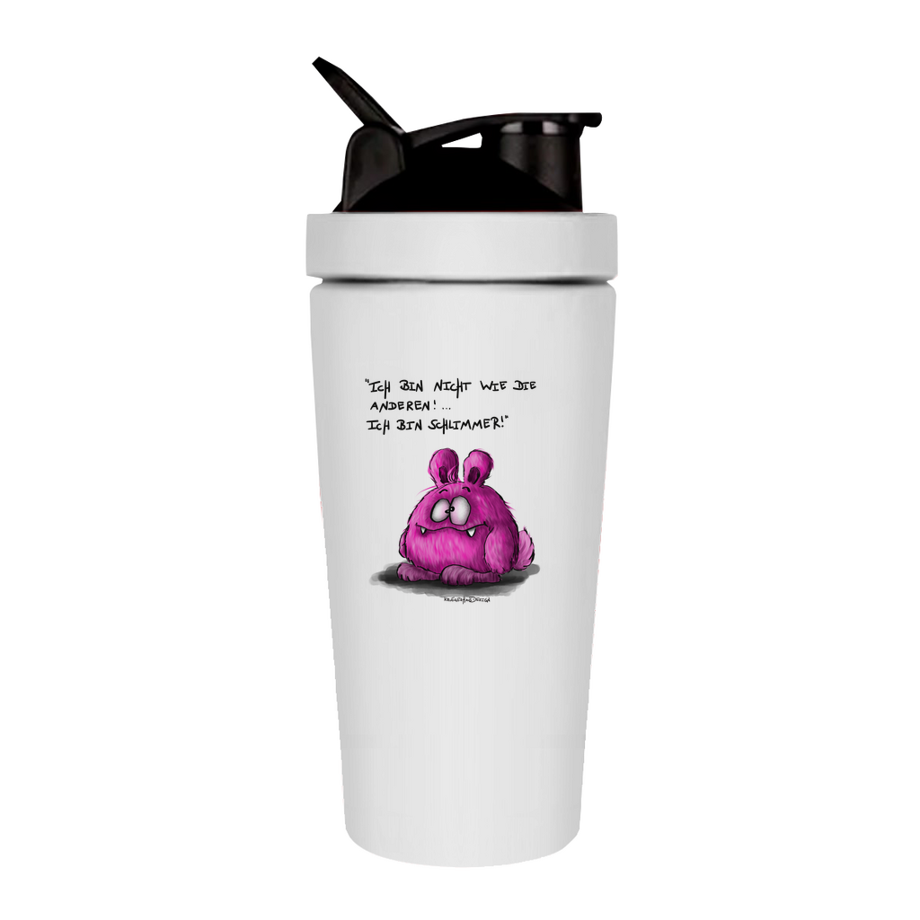 Fitness Shaker Ich bin nicht wie die anderen! Ich bin schlimmer! pink