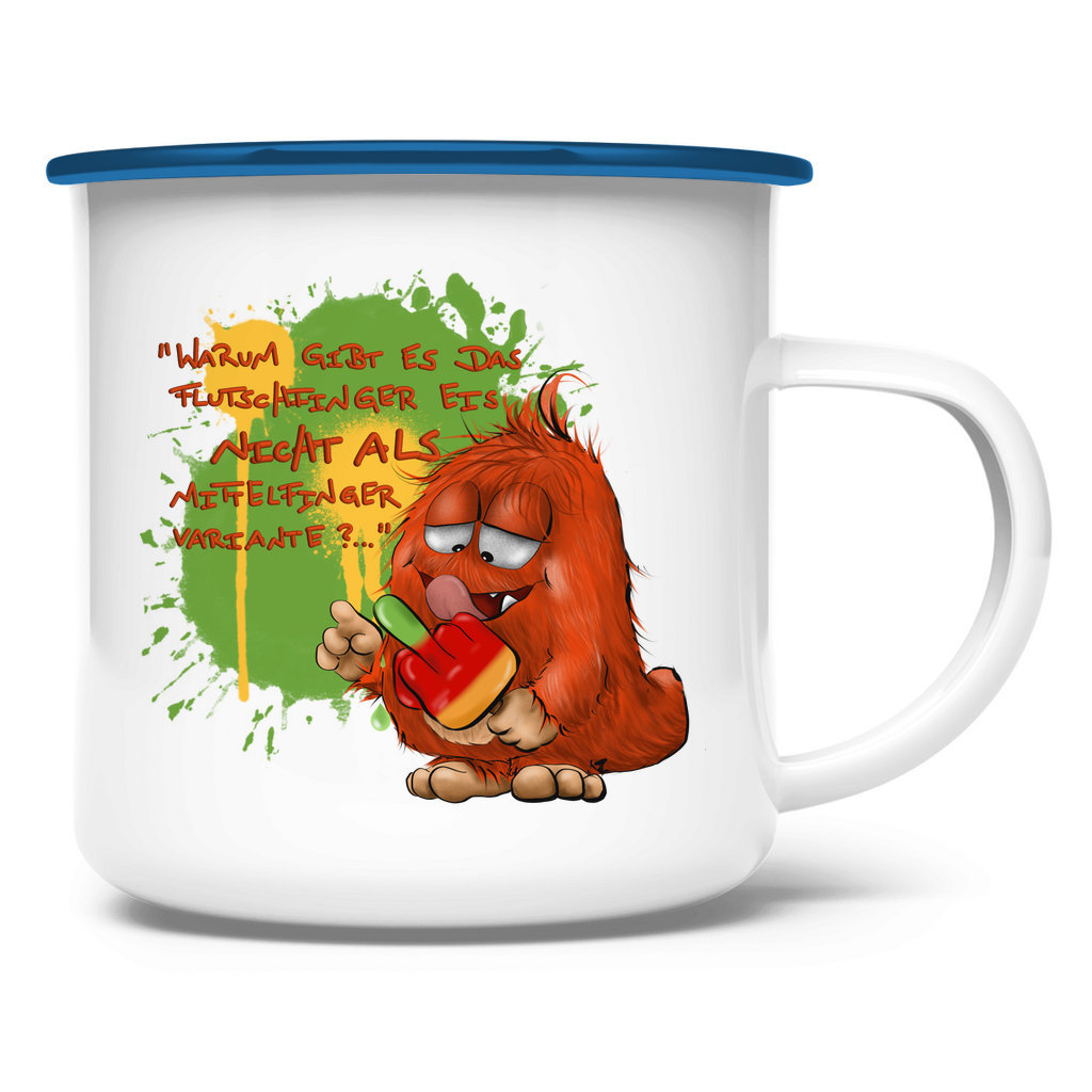 Emaille Tasse Warum gibt es das Flutschfinger Eis nicht als Mittelfinger ?