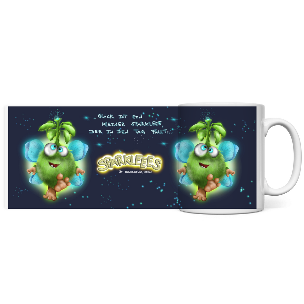 Panorama Tasse Sparklees by Kruegerhausdesign, Glück ist ein kleiner Sparkleee...
