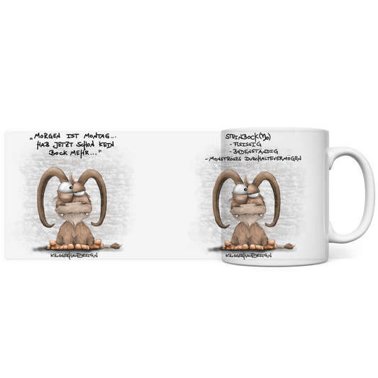 Tasse, Kaffeetasse Kruegerhausdesign Sternzeichen Steinbock Monster