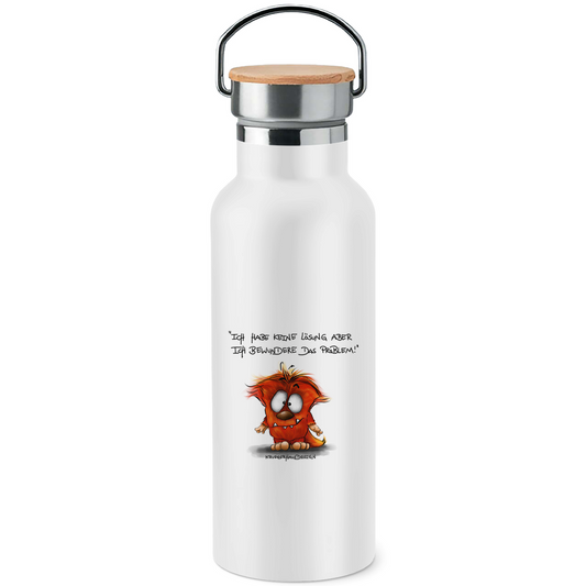 Edelstahl-Trinkflasche mit Bambusdeckel Ich habe keine Lösung aber ich bewundere das Problem!