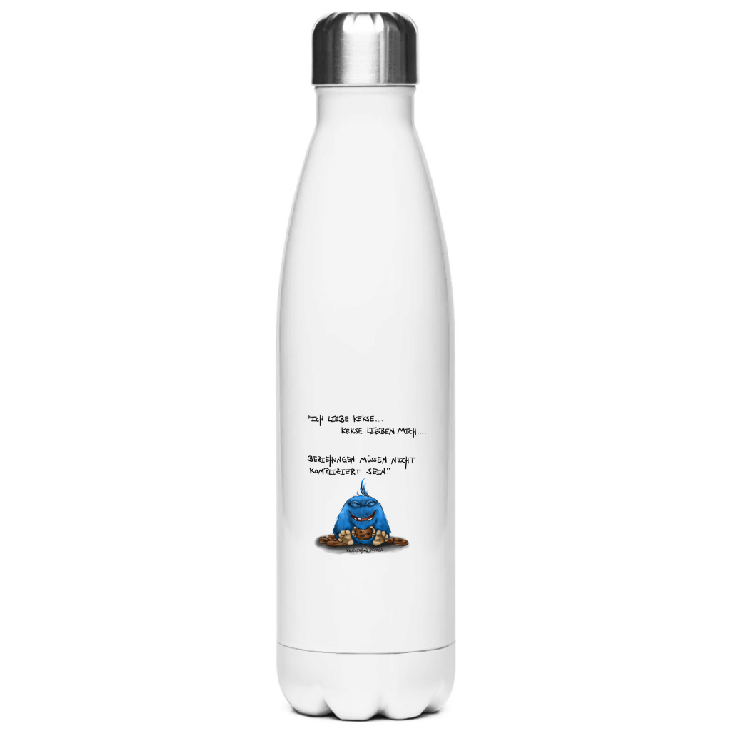 Edelstahl-Thermoflasche Ich liebe Kekse... Kekse lieben mich... Beziehungen müssen..