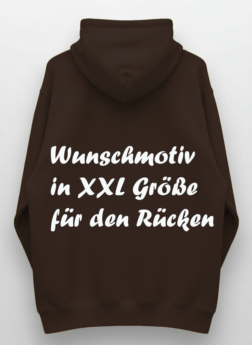 Unisex Hoodie XXL Druck Kruegerhausdesign Monster, dark chocolate , Motivwahl