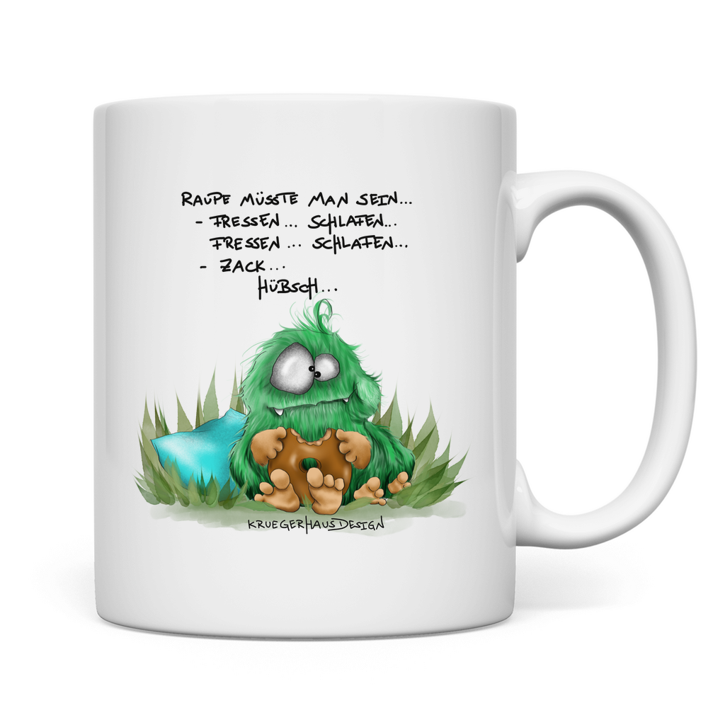 Tasse Raupe müsste man sein... Fressen.. Schlafen.. Zack... Hübsch