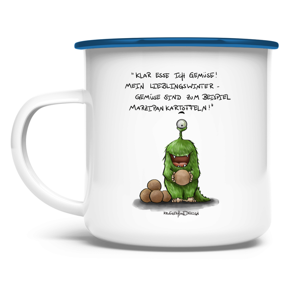 Emaille Tasse Klar esse ich Gemüse! Mein Lieblingswinter Gemüse sind...