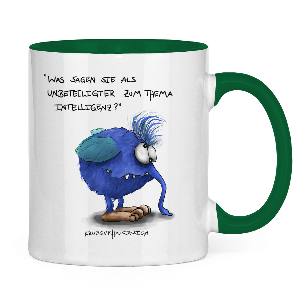 Tasse zweifarbig Was sagen Sie als Unbeteiligter zum Thema Intelligenz?