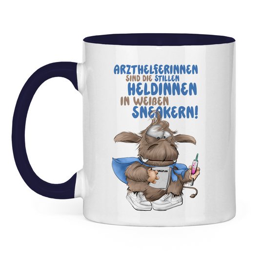 Tasse zweifarbig Arzthelferinnen sind die stillen Heldinnen in weißen …