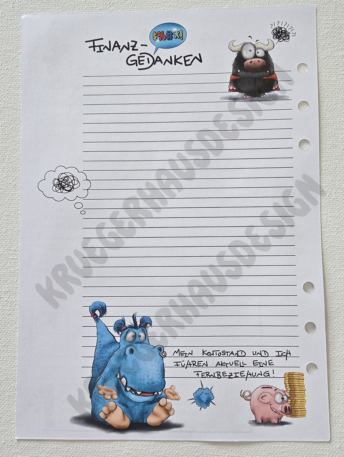 Monster-Finanzen – Journal Refill | 12 oder 25 Blatt