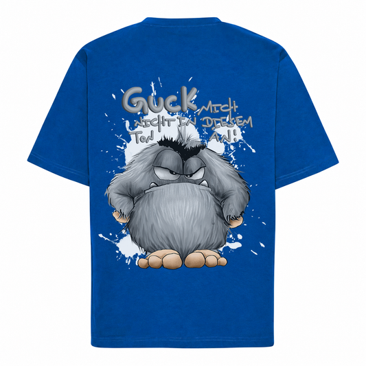 T-Shirt Royalblau – Größe M | Guck mich nicht an!
