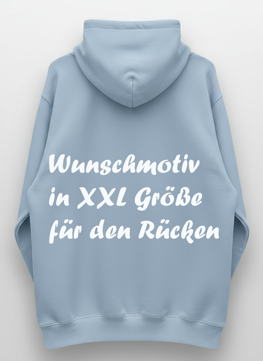 Unisex Hoodie XXL Druck Kruegerhausdesign Monster, hellblau, Motivwahl