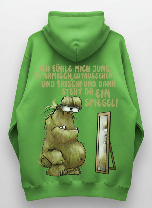 Unisex Hoodie XXL Druck Kruegerhausdesign Monster Gr. S,M, L, XL, XXL, 3XL, Ich fühle mich jung, dynamisch, gutaussehend...