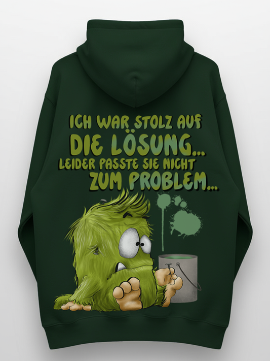 Unisex Hoodie XXL Druck Kruegerhausdesign Monster, tannengrün, Motivwahl