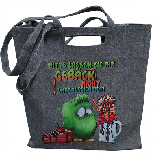 Personalisierbare Canvas Tasche aus hochwertigem Heavy Canvas mit Kruegerhausdesign Monster