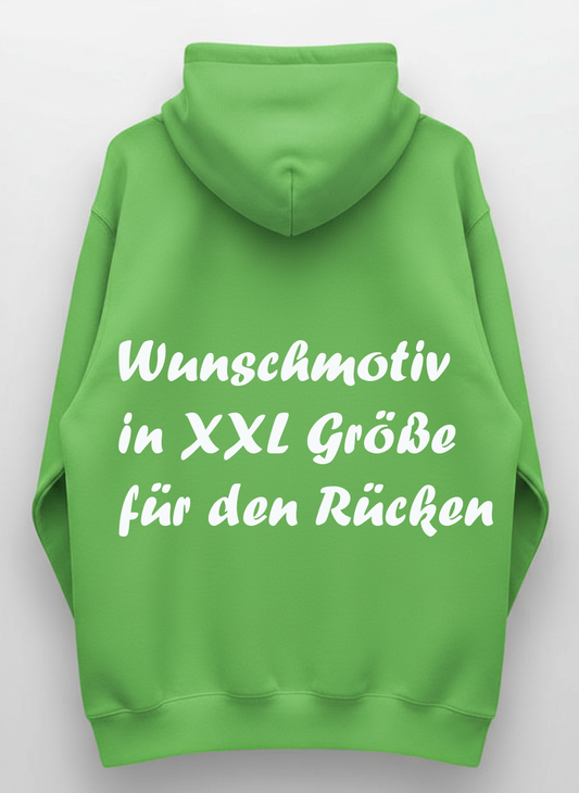 Unisex Hoodie XXL Druck Kruegerhausdesign Monster, lime green, Motivwahl