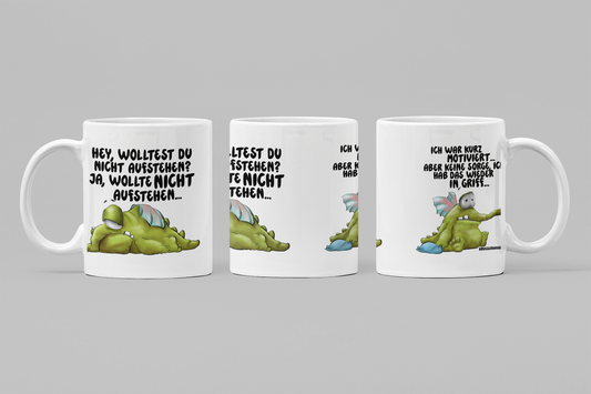 Rüsselbert Monster Tasse – Lustige Sarkasmus Kaffeetasse für Morgenmuffel