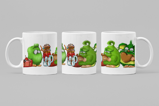 Monster Tasse „Sweet Chaos“ – Handgemachte Keramiktasse mit Orca Coating & süßem Monster Motiv