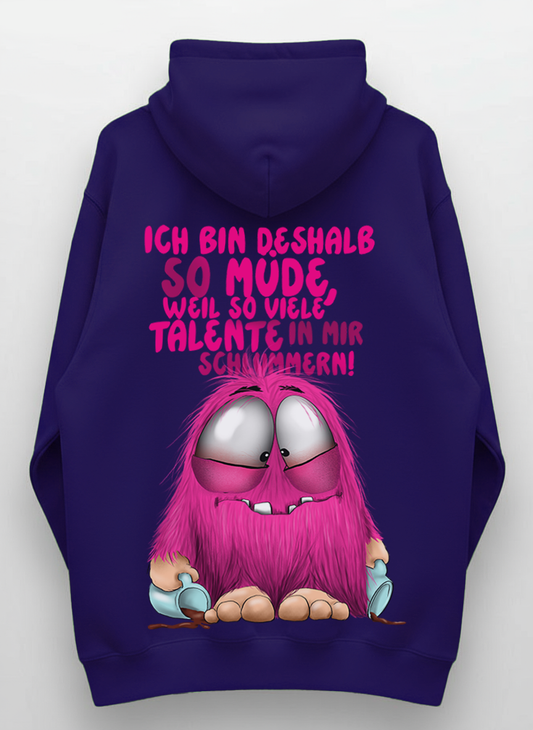 Unisex Hoodie XXL Druck Kruegerhausdesign Monster, lila, Motivwahl