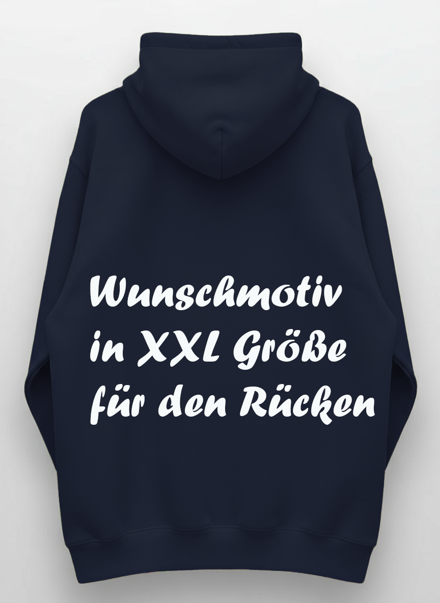 Unisex Hoodie XXL Druck Kruegerhausdesign Monster, navy blau, Motivwahl