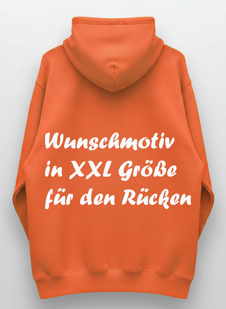 Unisex Hoodie XXL Druck Kruegerhausdesign Monster, orange , Motivwahl