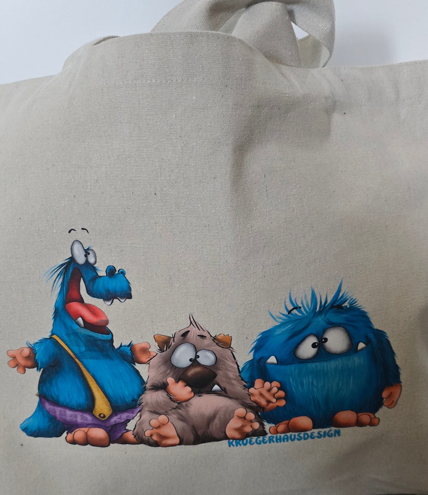 XXL SHOPPER blaue Monster recyctelt