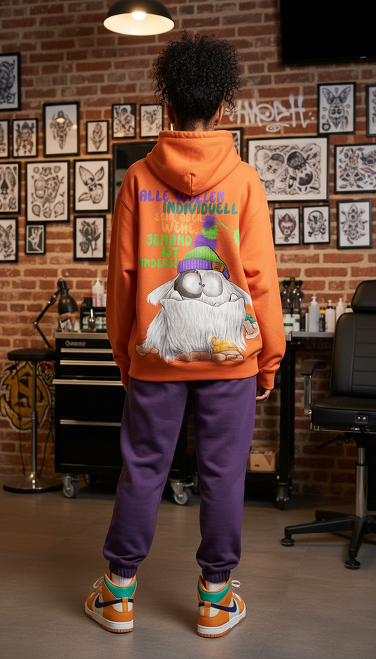 Unisex Hoodie XXL Druck Kruegerhausdesign Monster Gr. S,M, L, XL, XXL, 3XL, Alle wollen individuell sein aber wehe... jemand ist anders!