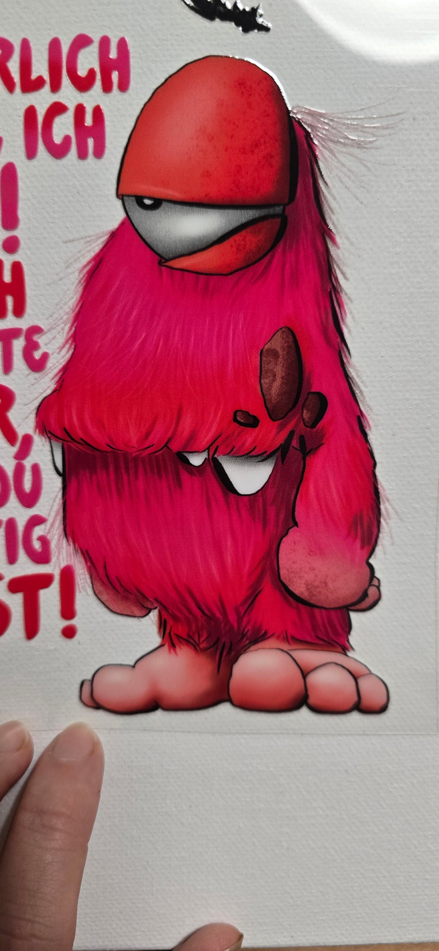 Rub on, UV Folienaufkleber, Monster, Natürlich höre ich zu! Ich warte nur, bis du fertig bist!