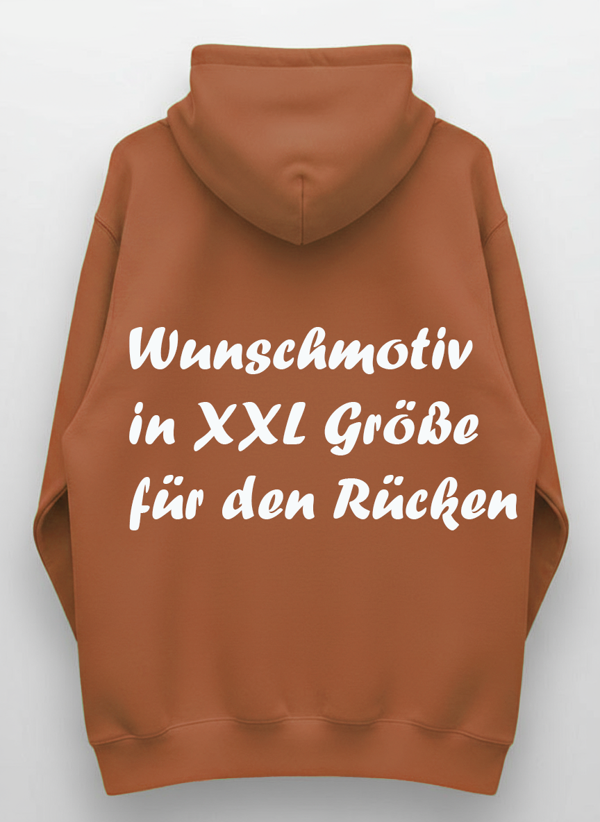 Unisex Hoodie XXL Druck Kruegerhausdesign Monster, amber braun , Motivwahl