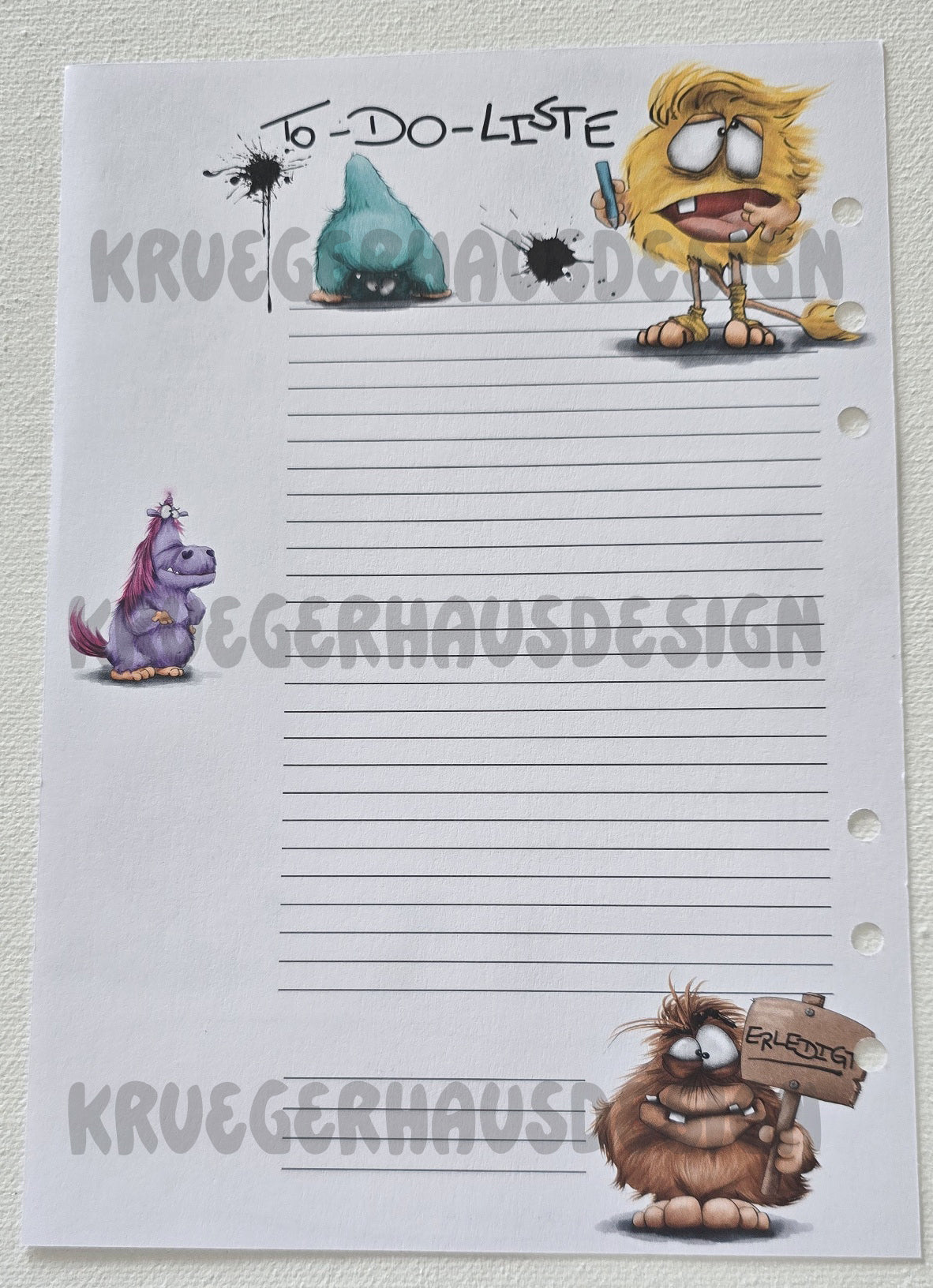 Monster To-do-Liste – Journal Refill | 12 oder 25 Blatt