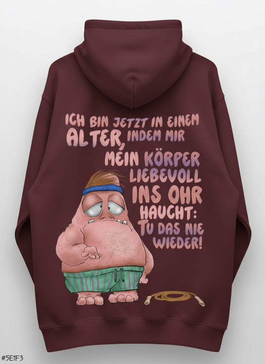 Unisex Hoodie XXL Druck Kruegerhausdesign Monster, Burgund, Motivwahl