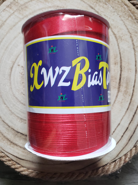 Satin Schrägband aus drei Farben wählbar weiß, schwarz, rot, Ausverkauf!