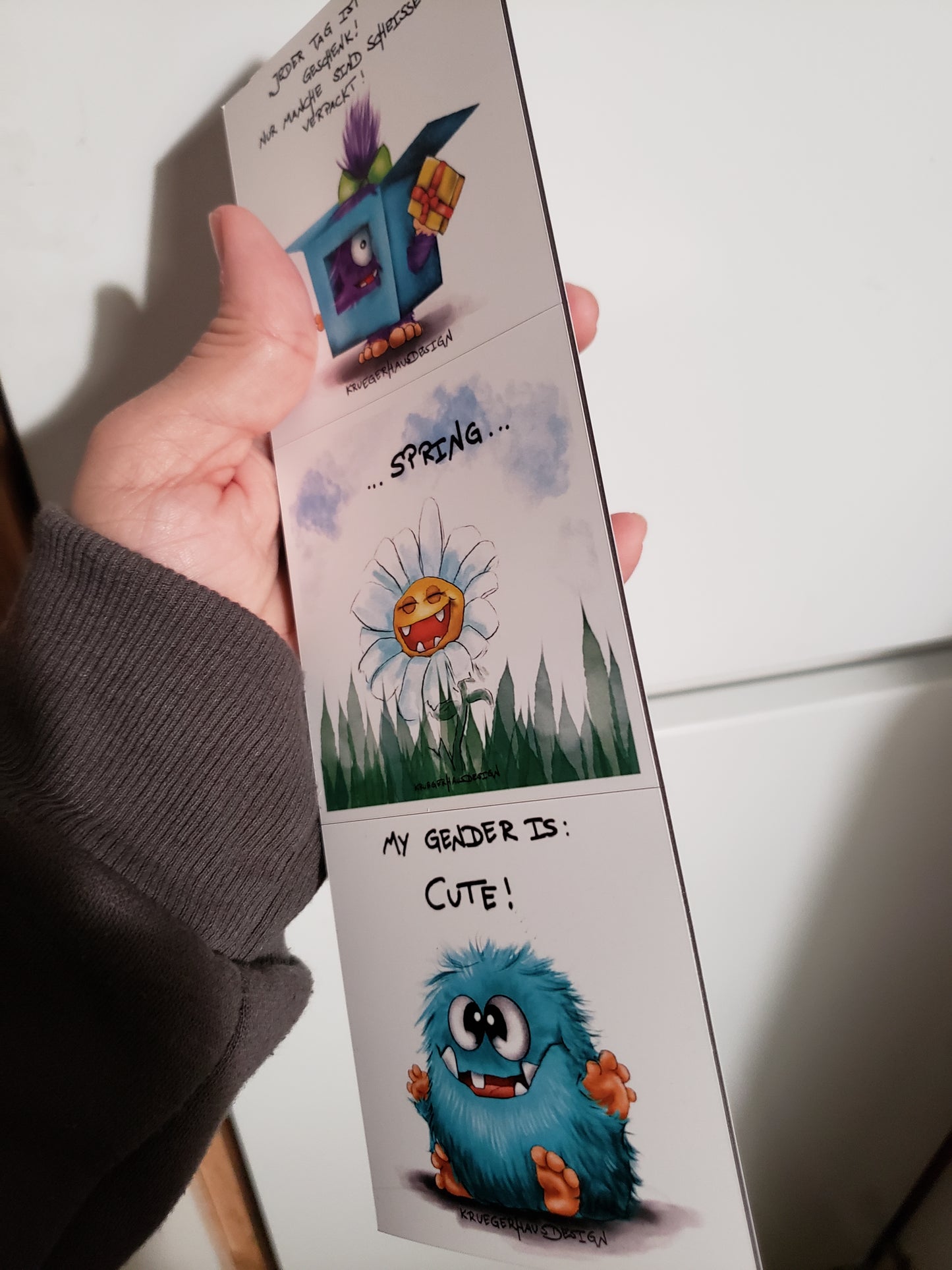 Magnet Block, 9x Magnete, Sprüche und Monster Kruegerhausdesign Block Nummer 2