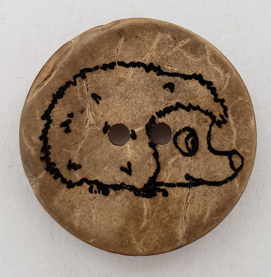 Kokosnussknöpfe Knöpfe Laser graviert Igel 20mm oder 25mm