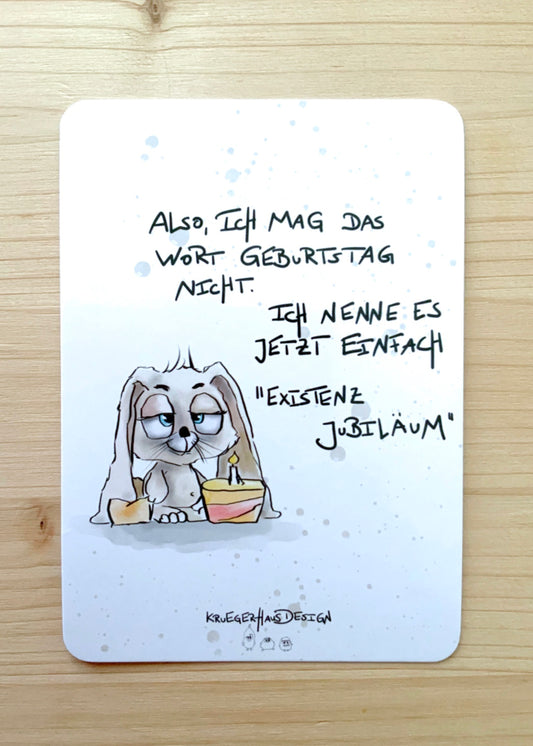 Postkarte Monster Kruegerhausdesign „Also, ich mag das Wort…“