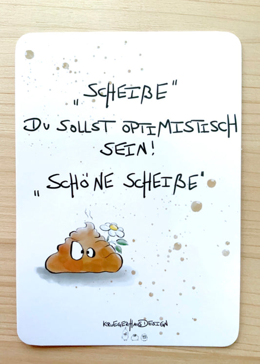 Postkarte Monster Kruegerhausdesign „Scheiße“ Du sollst…“