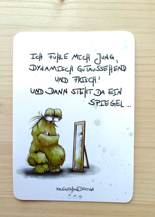 Postkarte Monster Kruegerhausdesign „Ich fühle mich jung…“